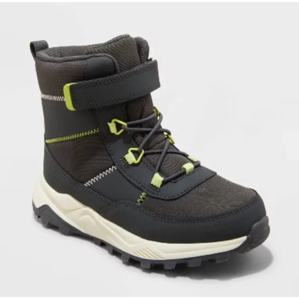 Cat &  Jack Big Kids Noah Waterproof Winter Boots Blue size 5 NWT